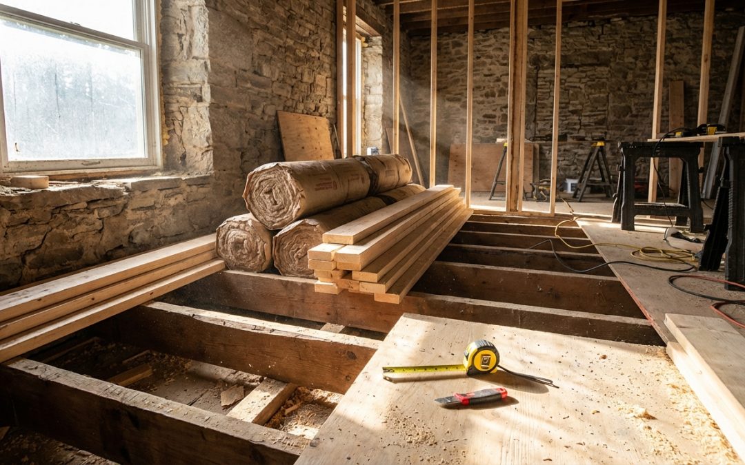 Isolation plancher bois entre solives : Guide technique et comparatif isolants