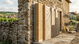 Rénovation thermique d'un mur en pierre ancien avec isolation biosourcée