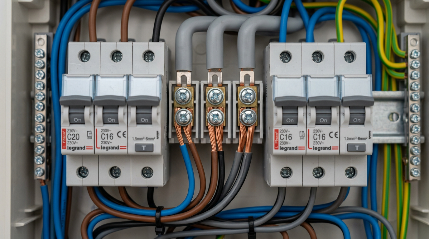 Vérification du serrage des fils dans un tableau électrique