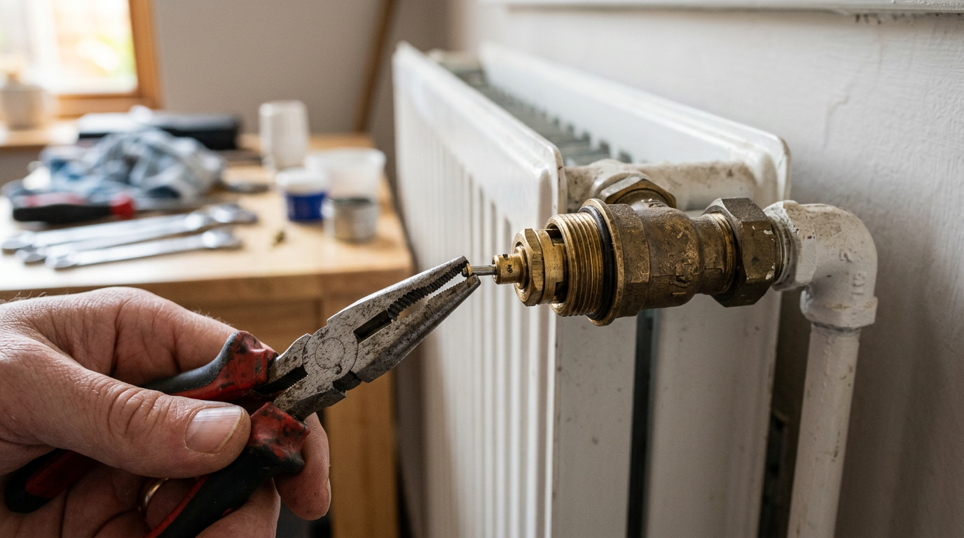 Pointeau métallique d'une vanne thermostatique de radiateur