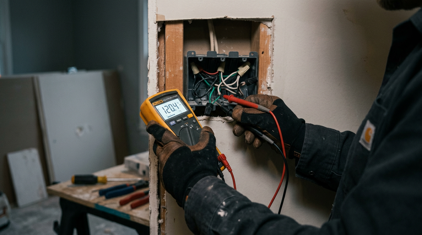 Utilisation d'un multimètre pour tester la tension électrique