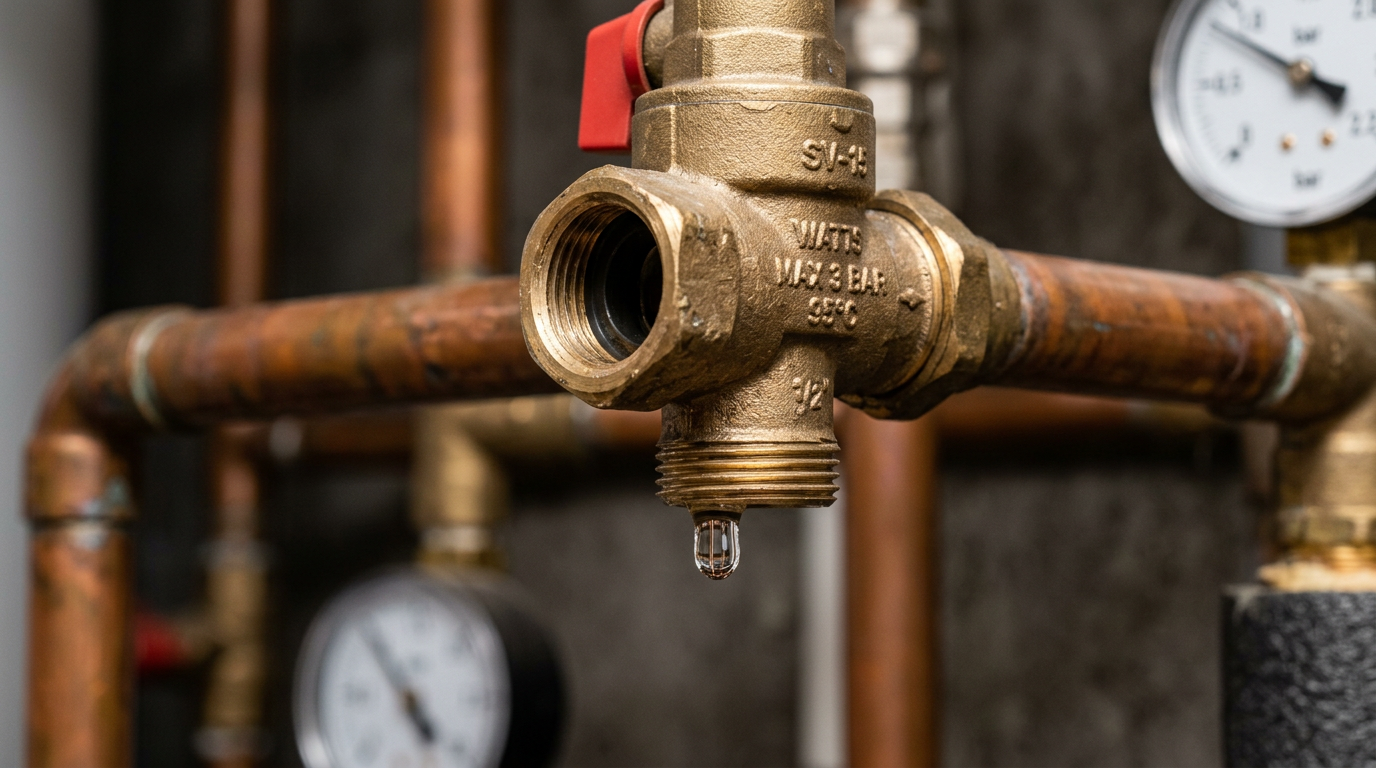 Soupape de sécurité en laiton fuyant à cause d'une surpression