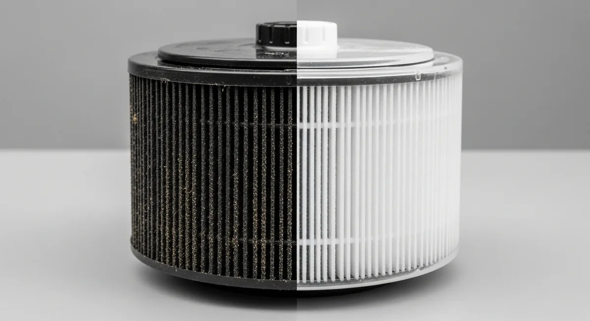 Filtre robot piscine encrassé versus propre comparatif