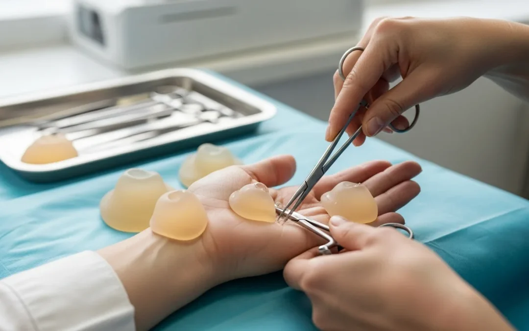 Enlever le silicone sur les mains : protocoles selon frais ou durci