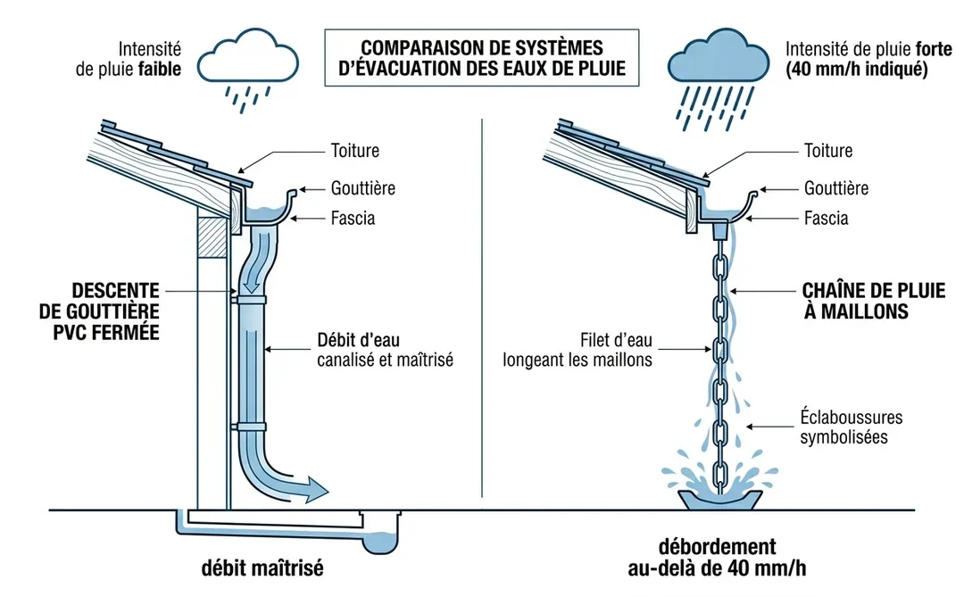 Chaîne de pluie inconvénients : ce que vous devez savoir avant d’acheter