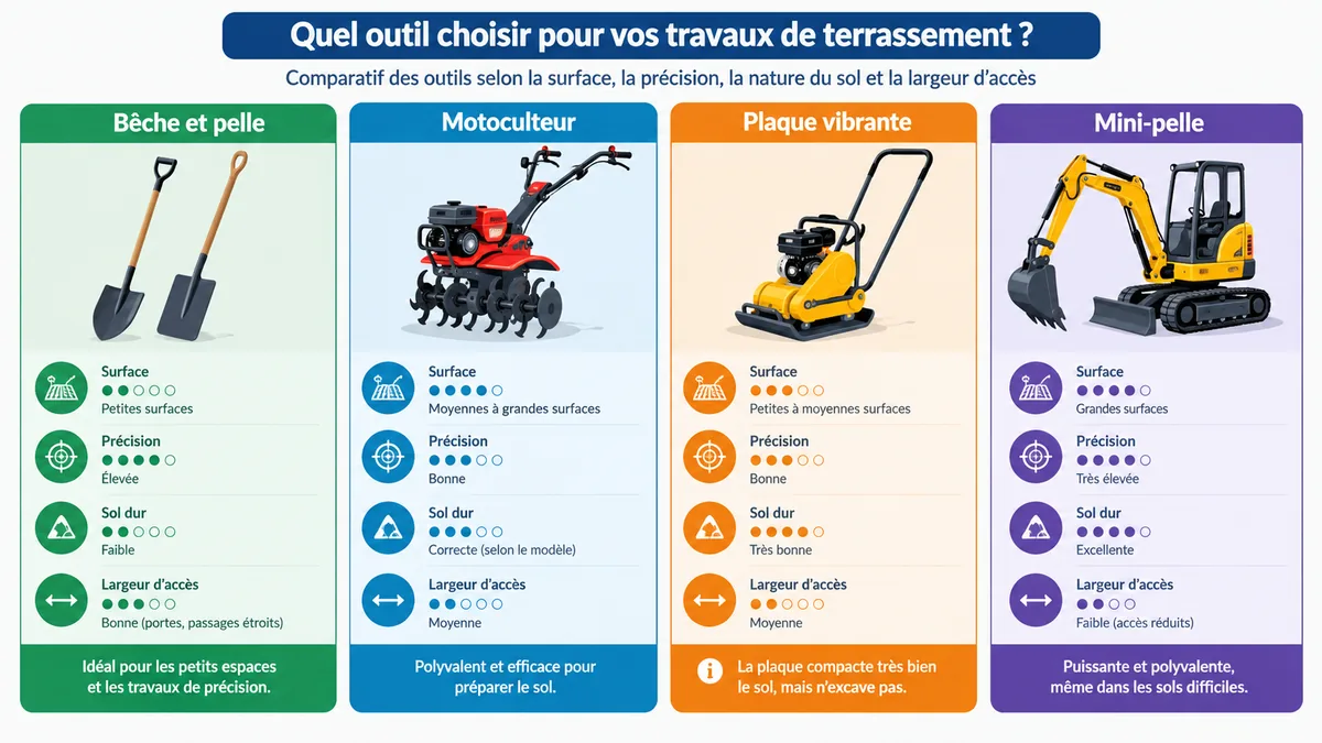 Comparatif des outils et machines de décaissement