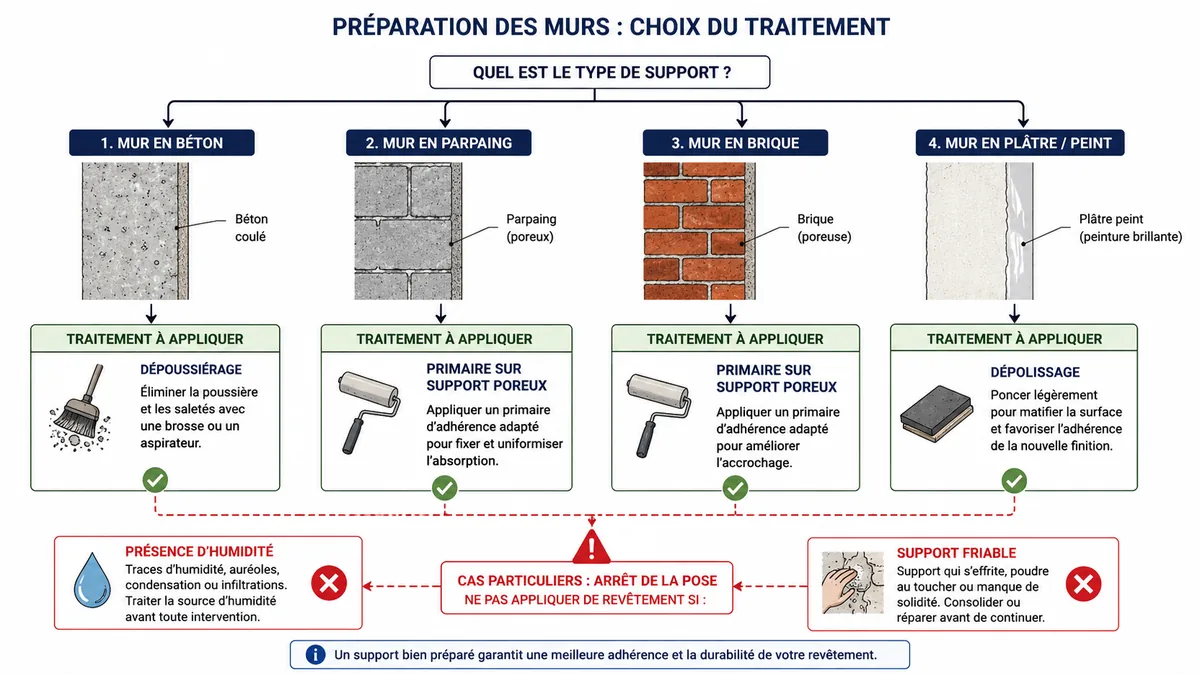 Diagnostic du mur avant collage au mortier MAP