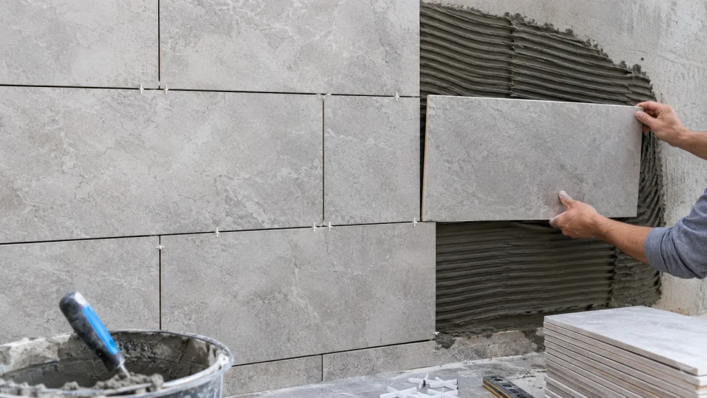 Poser des tuiles sur un mur : la méthode pour un chaperon durable